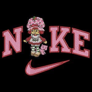 Nike Strawberry Shortcake Sweatshirt Embroidered Adult Unisex Cozy 80s Cartoon